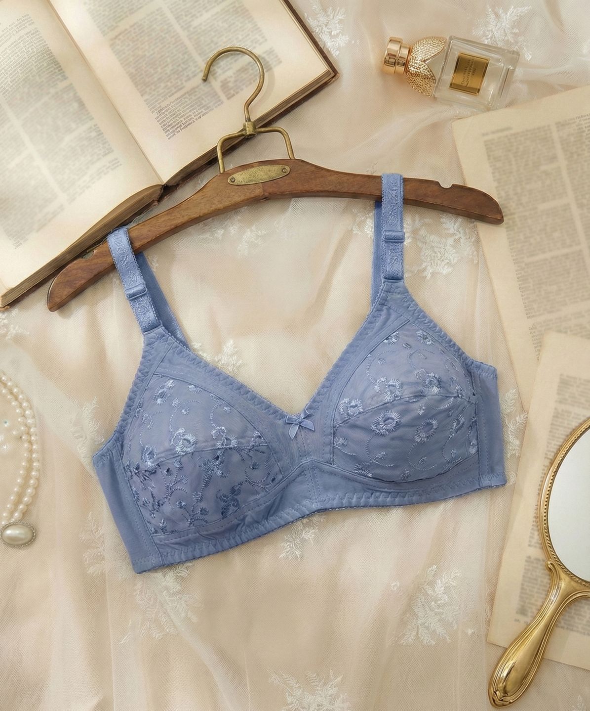 Cotton Bra Fancy breathable set of 2 pcs cotton Bra