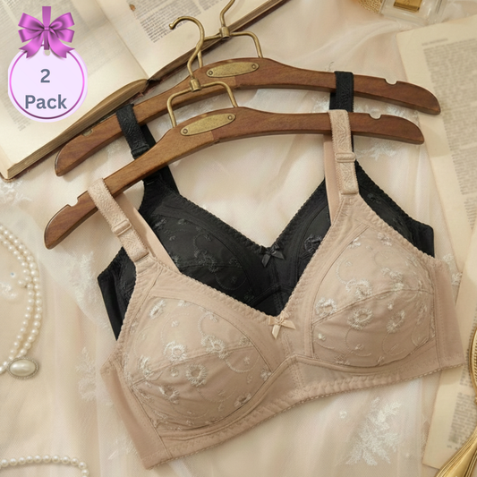 Cotton Bra Fancy breathable set of 2 pcs cotton Bra